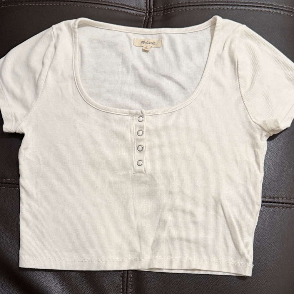 Madewell Cropped Cream Women's Top